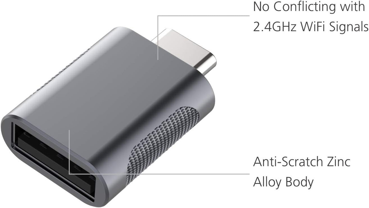 USB C to USB Adapter(2 Pack),Usb-C to USB 3.0 Adapter,Usb Type-C to Usb,Thunderbolt 3 to USB Female Adapter OTG for Macbook Pro2019,Macbook Air 2020,Ipad Pro 2020,More Type-C Devices(Space Gray)